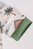 Green beach print bubble