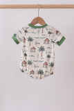 Green beach print bubble