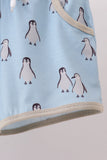Penguin print shorts set