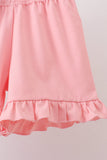 Pink Floral Smocked Set