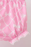 Pink Bow Bloomer Set