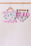 Purple Hydrangea UPF Swim Set