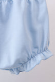 Blue beach print bow bloomer set
