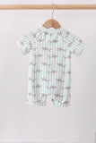 Green Stripe Shark UPF Swim One-Piece