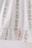 Bow Floral Applique Dress