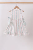 Bow Floral Applique Dress