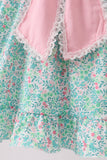 Pink Bow Floral Dress