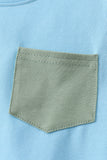 Blue sage shorts set