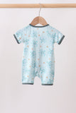 Blue Turtle Bamboo Romper