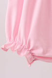 Pink Hydrangea Bow Smocked Bubble