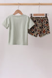Camo Hunting Embroidered Shorts Set