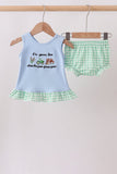 Blue Farm Embroidered Bloomer Set