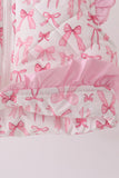 Pink bow ruffle vest