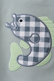 Green Fish Applique Shorts Set
