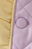 Purple corduroy bow embroidery ruffle jacket
