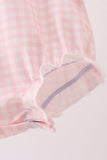 Pink Jack-O-Lantern  Applique Bow Bubble