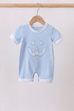 Blue Jack-O-Lantern  Applique Romper
