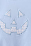 Blue Jack-O-Lantern  Applique Romper