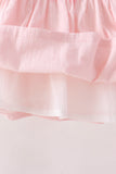 Pink Castle Embroidery Jacquard Pants Set