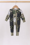 Camo Deer Bamboo Zip Romper