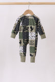 Camo Deer Bamboo Zip Romper