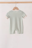 Green Scarecrow Embroidery Romper