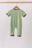 Green Hunting Print Romper