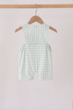 Sage pumpkin embroidery gingham jon jon