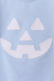 Blue Jack-O-Lantern  Applique Top