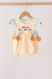 Hallo Fall Y'ALL Pumpkin Ruffle Bubble