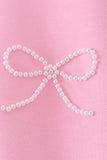 Pink bow pearl mom&me sweatshirt