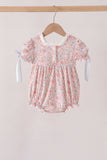Pink Pumpkin Floral Embroidery Bubble