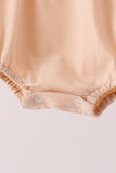 Khaki pumpkin applique bubble