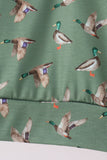 Green mallard zip pullover