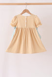 God is great god is good embroidery ruffle dress
