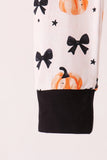 Bow pumpkin bamboo pajama set