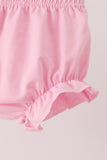 Pink football sequin stripe bloomer set