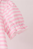 Pink football sequin stripe dress
