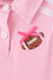 Pink football sequin dress