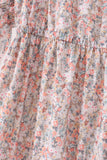 Floral print tiered mom dress