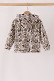 Camouflage deer embroidery hoodie