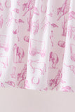 Pink Cowboy boots Smocked Bloomer Set