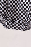 Black car embroidery checkered bubble
