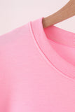 Pink football sequin mom&me top