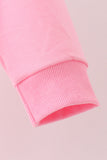 Pink football sequin mom&me top