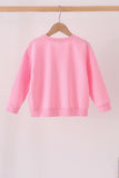 Pink football sequin mom&me top