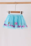 Blue sweet sequin tutu skirts