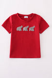 Alabama elephant french knot top