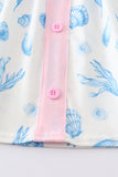Marine creature print dress mom & me