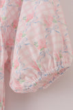 Pink floral print mom dress